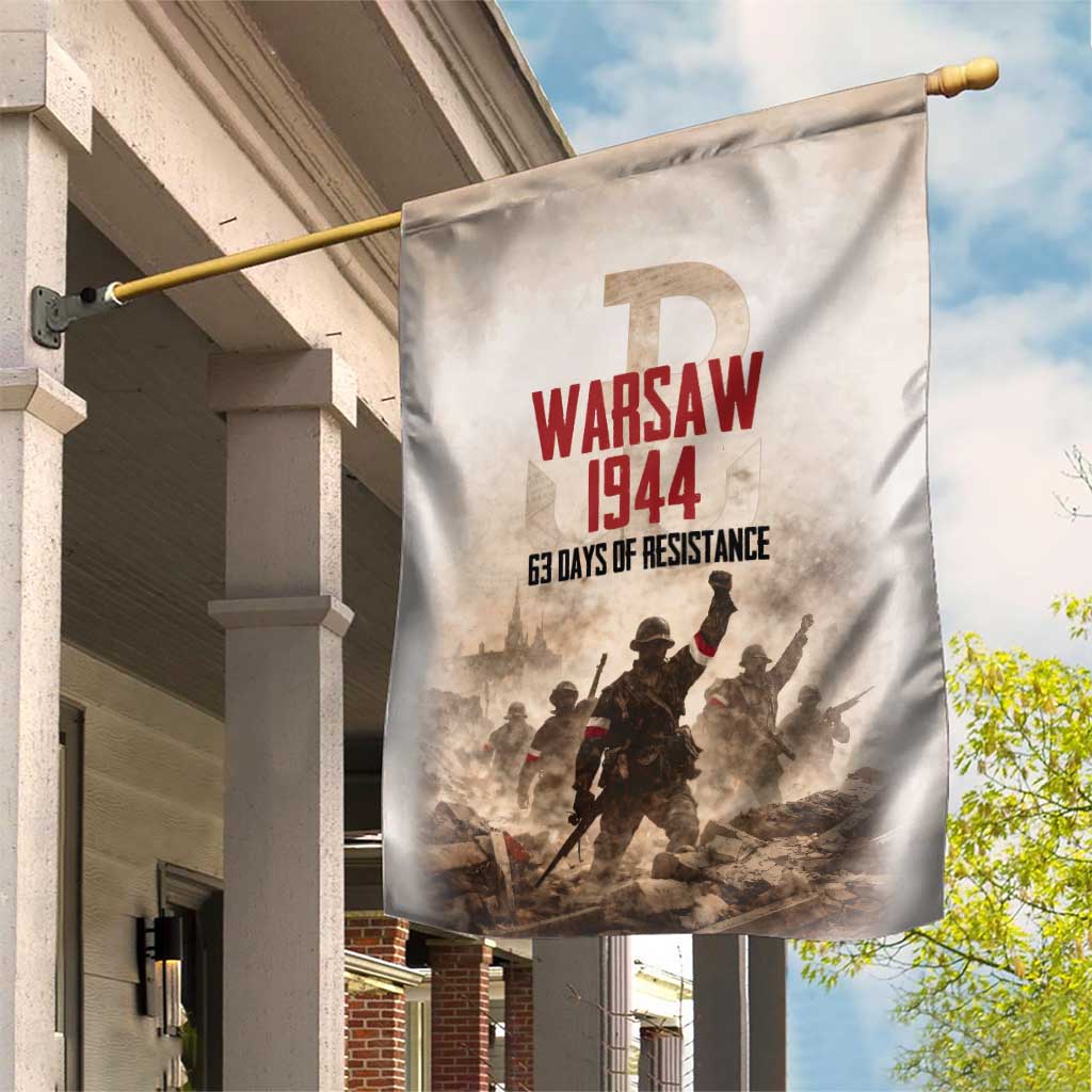 Polish Kotwica Warsaw Uprising 1944 Garden Flag 63 Days of Resistance WWII