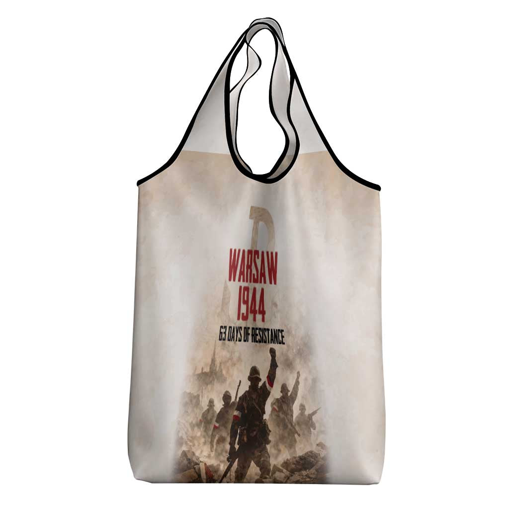 Polish Kotwica Warsaw Uprising 1944 Grocery Bag 63 Days of Resistance WWII