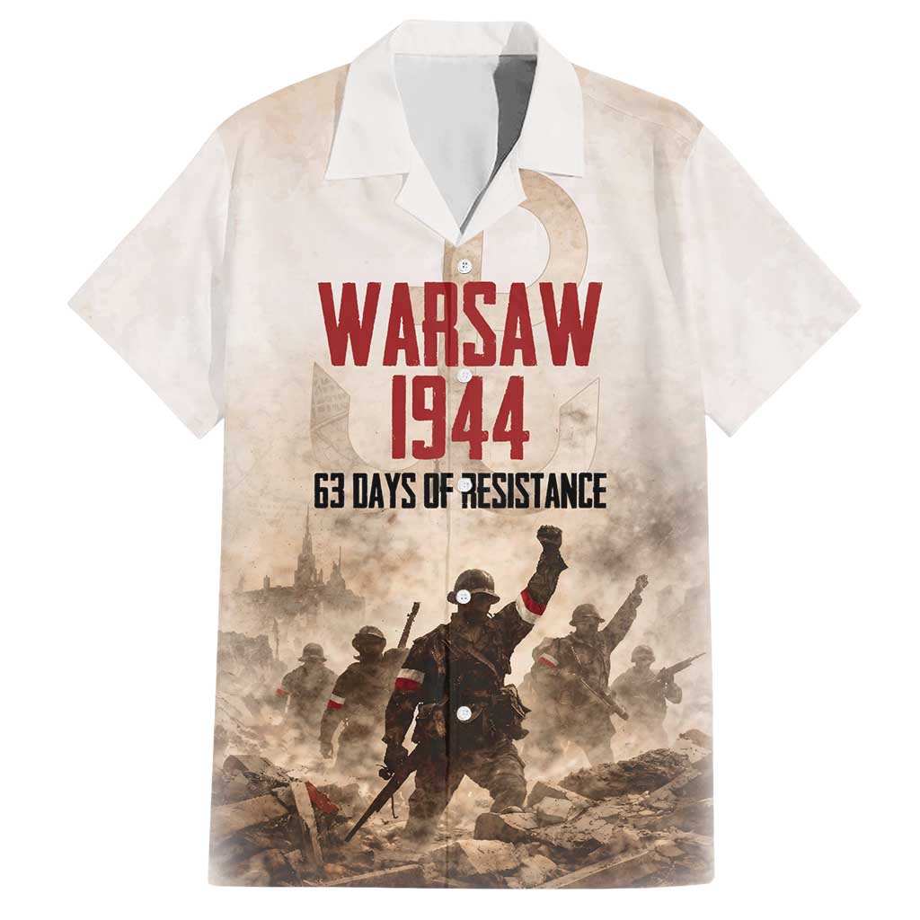 Polish Kotwica Warsaw Uprising 1944 Hawaiian Shirt 63 Days of Resistance WWII
