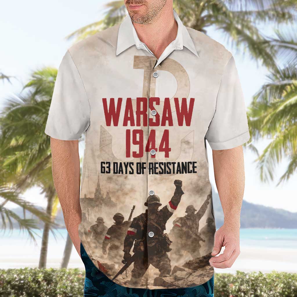 Polish Kotwica Warsaw Uprising 1944 Hawaiian Shirt 63 Days of Resistance WWII