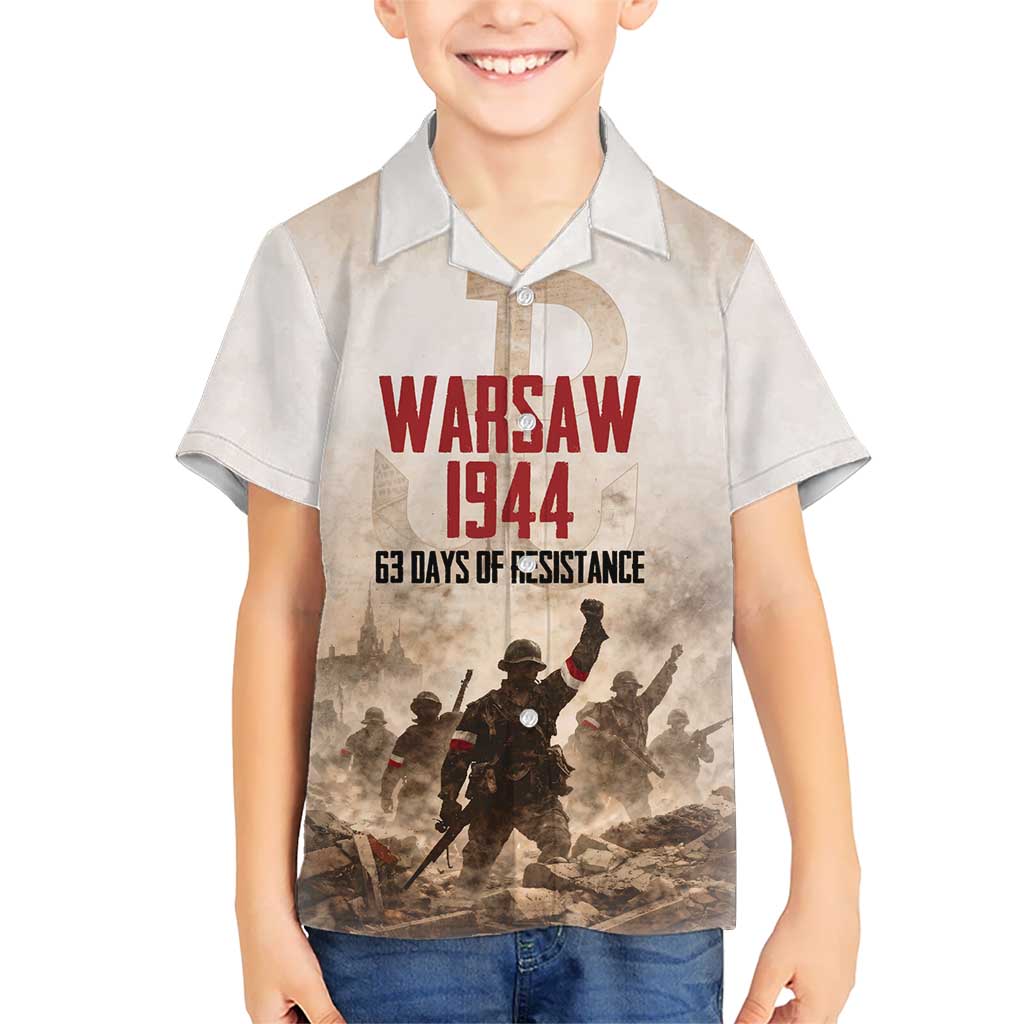 Polish Kotwica Warsaw Uprising 1944 Hawaiian Shirt 63 Days of Resistance WWII