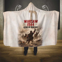Polish Kotwica Warsaw Uprising 1944 Hooded Blanket 63 Days of Resistance WWII