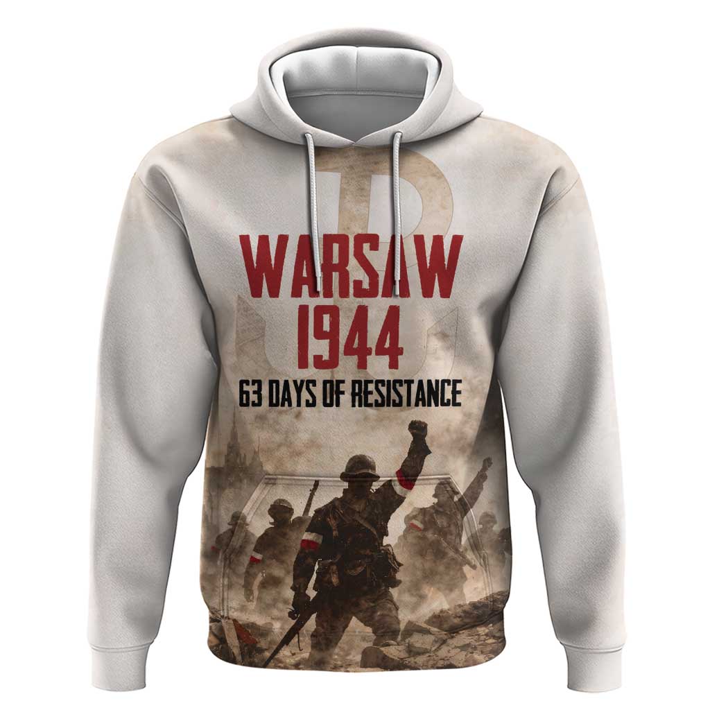 Polish Kotwica Warsaw Uprising 1944 Hoodie 63 Days of Resistance WWII