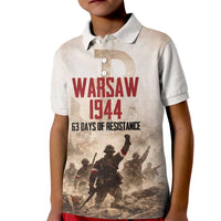 Polish Kotwica Warsaw Uprising 1944 Kid Polo Shirt 63 Days of Resistance WWII