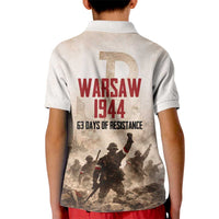 Polish Kotwica Warsaw Uprising 1944 Kid Polo Shirt 63 Days of Resistance WWII