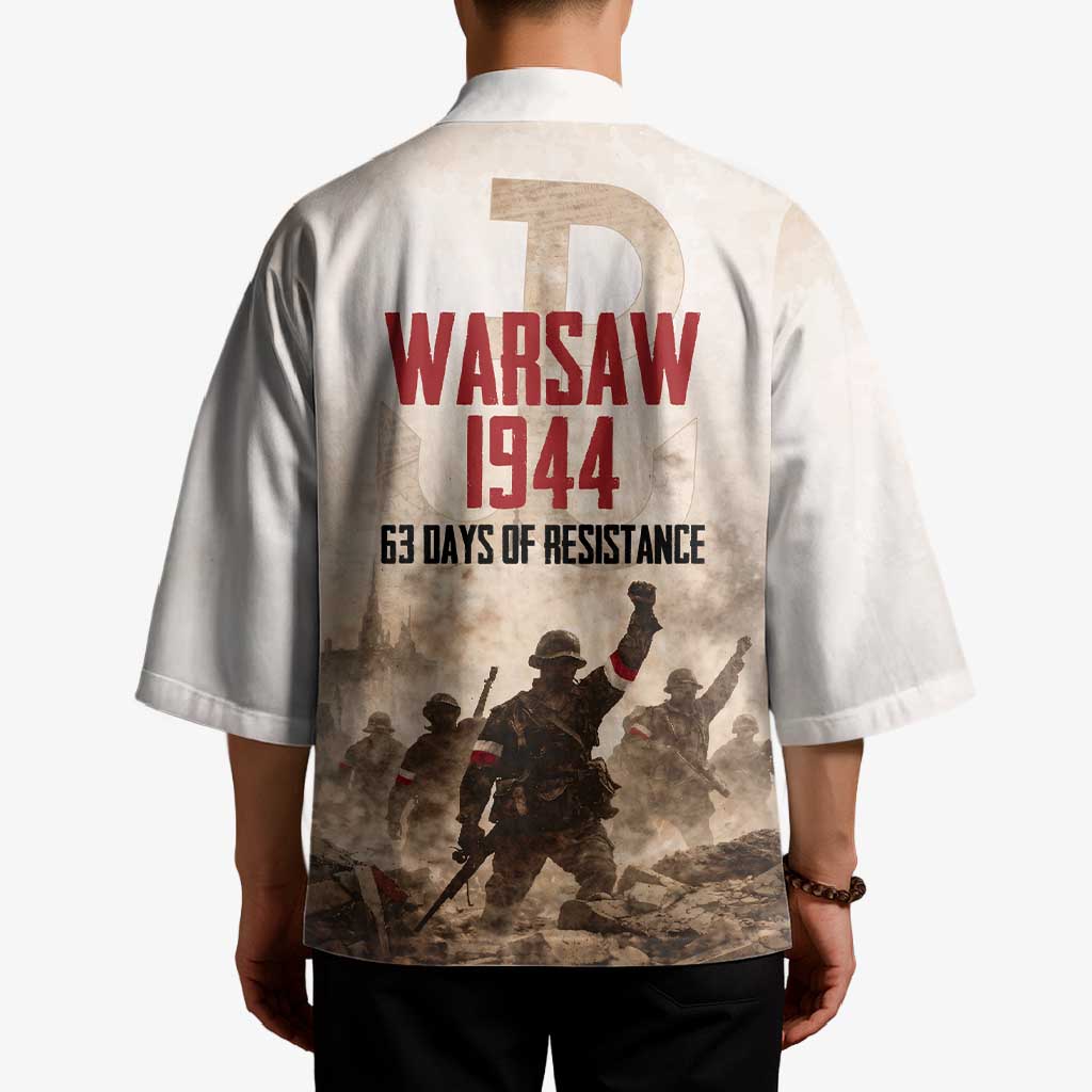 Polish Kotwica Warsaw Uprising 1944 Kimono 63 Days of Resistance WWII