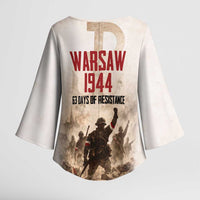 Polish Kotwica Warsaw Uprising 1944 Kimono Sleeve Blouse 63 Days of Resistance WWII