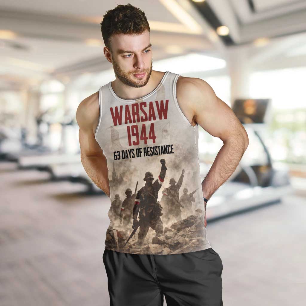 Polish Kotwica Warsaw Uprising 1944 Men Tank Top 63 Days of Resistance WWII
