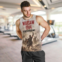 Polish Kotwica Warsaw Uprising 1944 Men Tank Top 63 Days of Resistance WWII