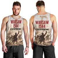 Polish Kotwica Warsaw Uprising 1944 Men Tank Top 63 Days of Resistance WWII