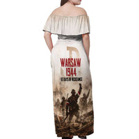 Polish Kotwica Warsaw Uprising 1944 Off Shoulder Maxi Dress 63 Days of Resistance WWII
