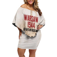 Polish Kotwica Warsaw Uprising 1944 Off Shoulder Short Dress 63 Days of Resistance WWII