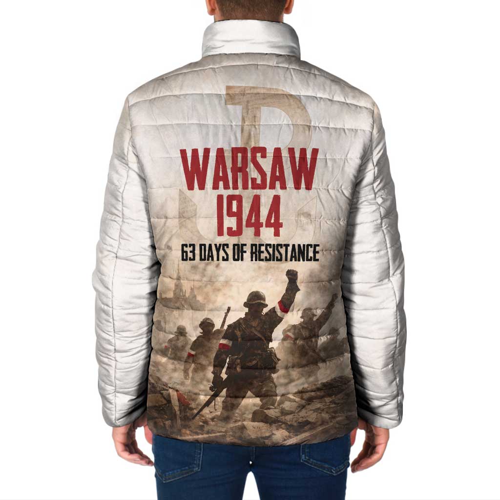 Polish Kotwica Warsaw Uprising 1944 Padded Jacket 63 Days of Resistance WWII