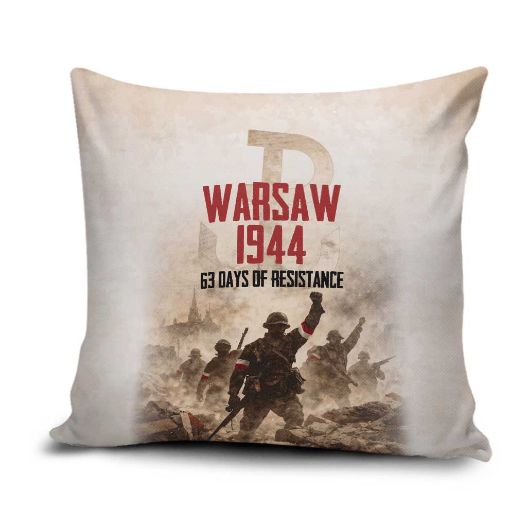 Polish Kotwica Warsaw Uprising 1944 Pillow Cover 63 Days of Resistance WWII