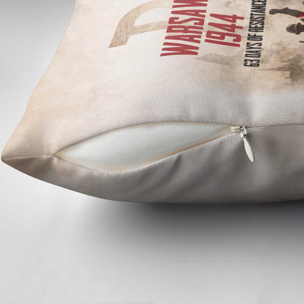 Polish Kotwica Warsaw Uprising 1944 Pillow Cover 63 Days of Resistance WWII