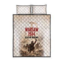 Polish Kotwica Warsaw Uprising 1944 Quilt Bed Set 63 Days of Resistance WWII