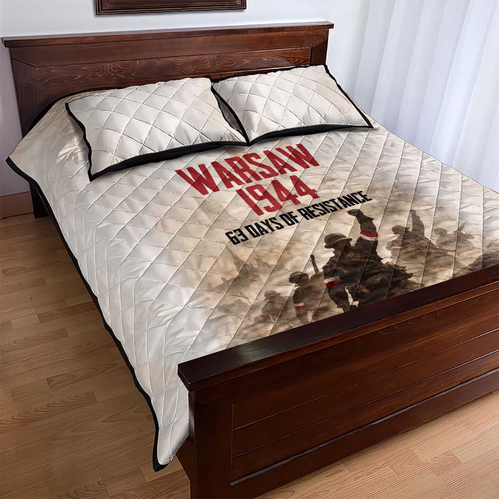 Polish Kotwica Warsaw Uprising 1944 Quilt Bed Set 63 Days of Resistance WWII