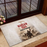 Polish Kotwica Warsaw Uprising 1944 Rubber Doormat 63 Days of Resistance WWII