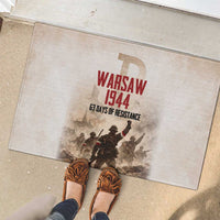 Polish Kotwica Warsaw Uprising 1944 Rubber Doormat 63 Days of Resistance WWII