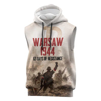 Polish Kotwica Warsaw Uprising 1944 Sleeveless Hoodie 63 Days of Resistance WWII