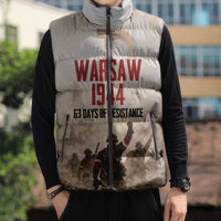 Polish Kotwica Warsaw Uprising 1944 Sleeveless Puffer Jacket 63 Days of Resistance WWII