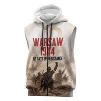 Polish Kotwica Warsaw Uprising 1944 Sleeveless Zip Hoodie 63 Days of Resistance WWII