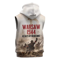 Polish Kotwica Warsaw Uprising 1944 Sleeveless Zip Hoodie 63 Days of Resistance WWII