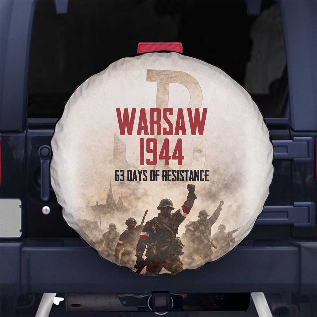 Polish Kotwica Warsaw Uprising 1944 Spare Tire Cover 63 Days of Resistance WWII