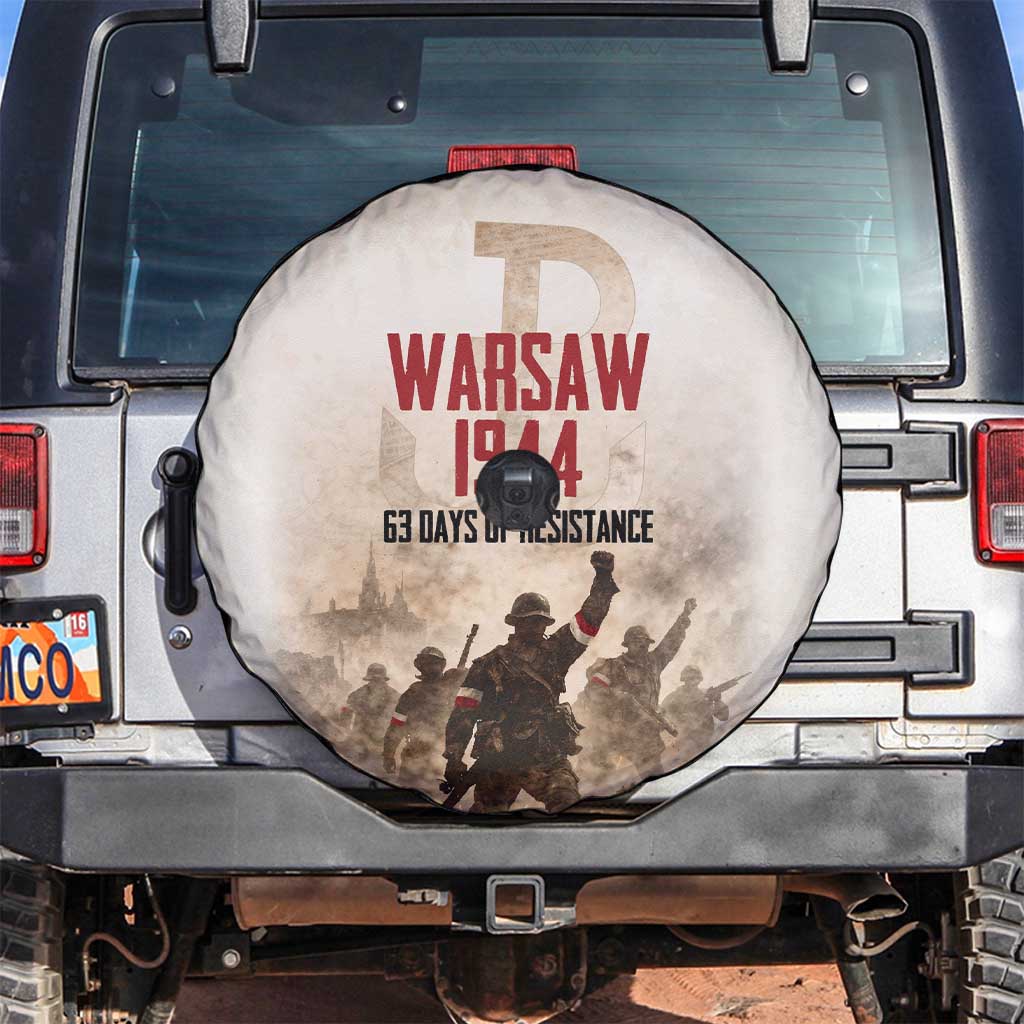 Polish Kotwica Warsaw Uprising 1944 Spare Tire Cover 63 Days of Resistance WWII