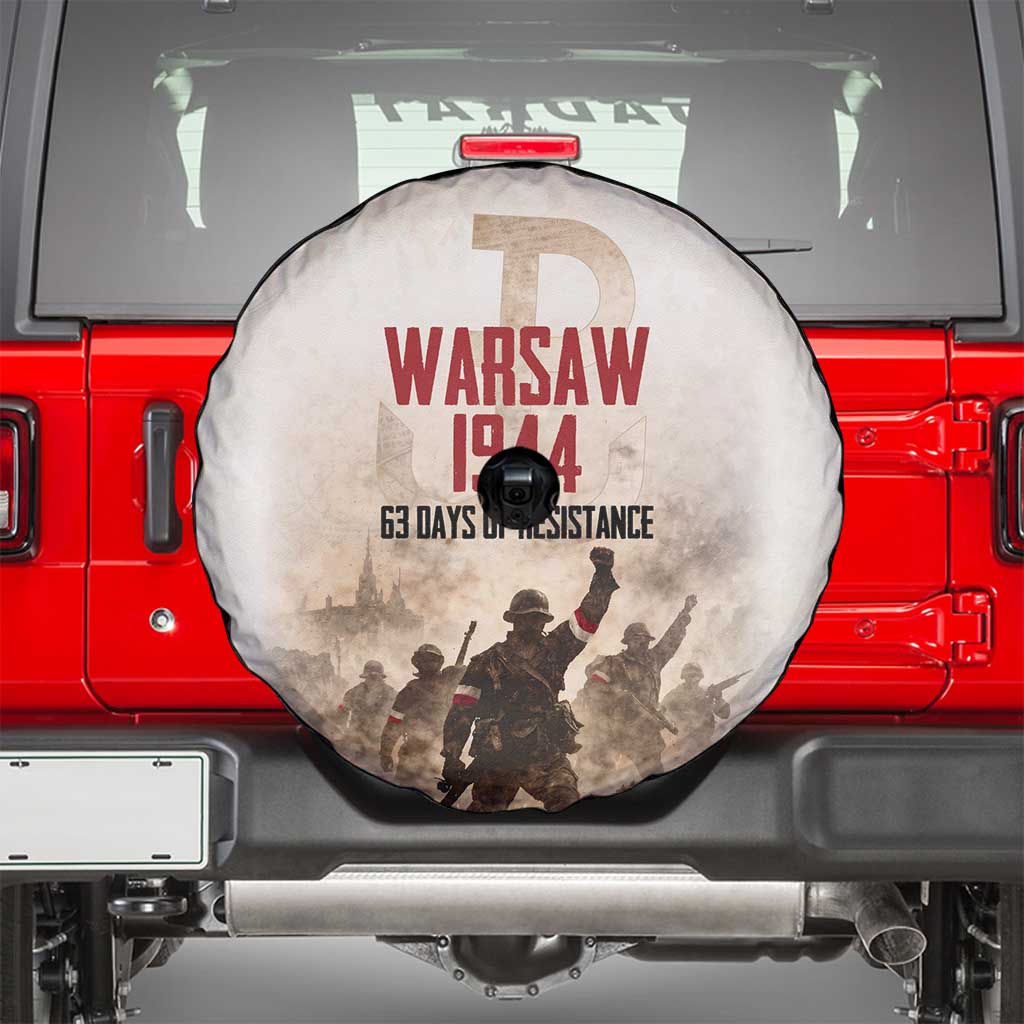 Polish Kotwica Warsaw Uprising 1944 Spare Tire Cover 63 Days of Resistance WWII