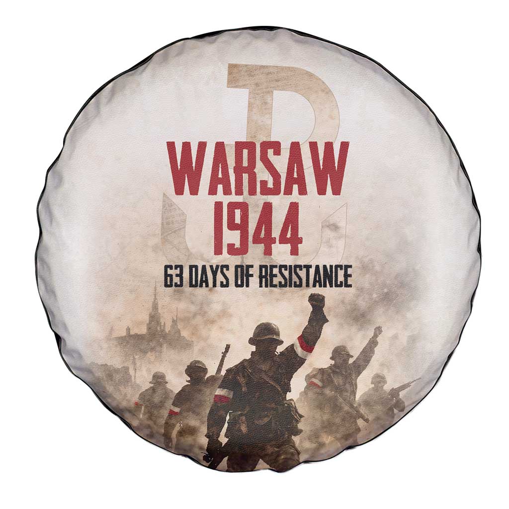 Polish Kotwica Warsaw Uprising 1944 Spare Tire Cover 63 Days of Resistance WWII