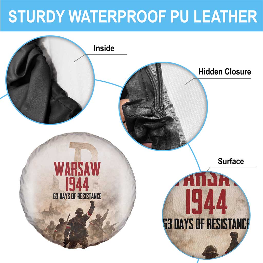 Polish Kotwica Warsaw Uprising 1944 Spare Tire Cover 63 Days of Resistance WWII