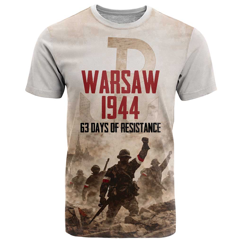 Polish Kotwica Warsaw Uprising 1944 T Shirt 63 Days of Resistance WWII