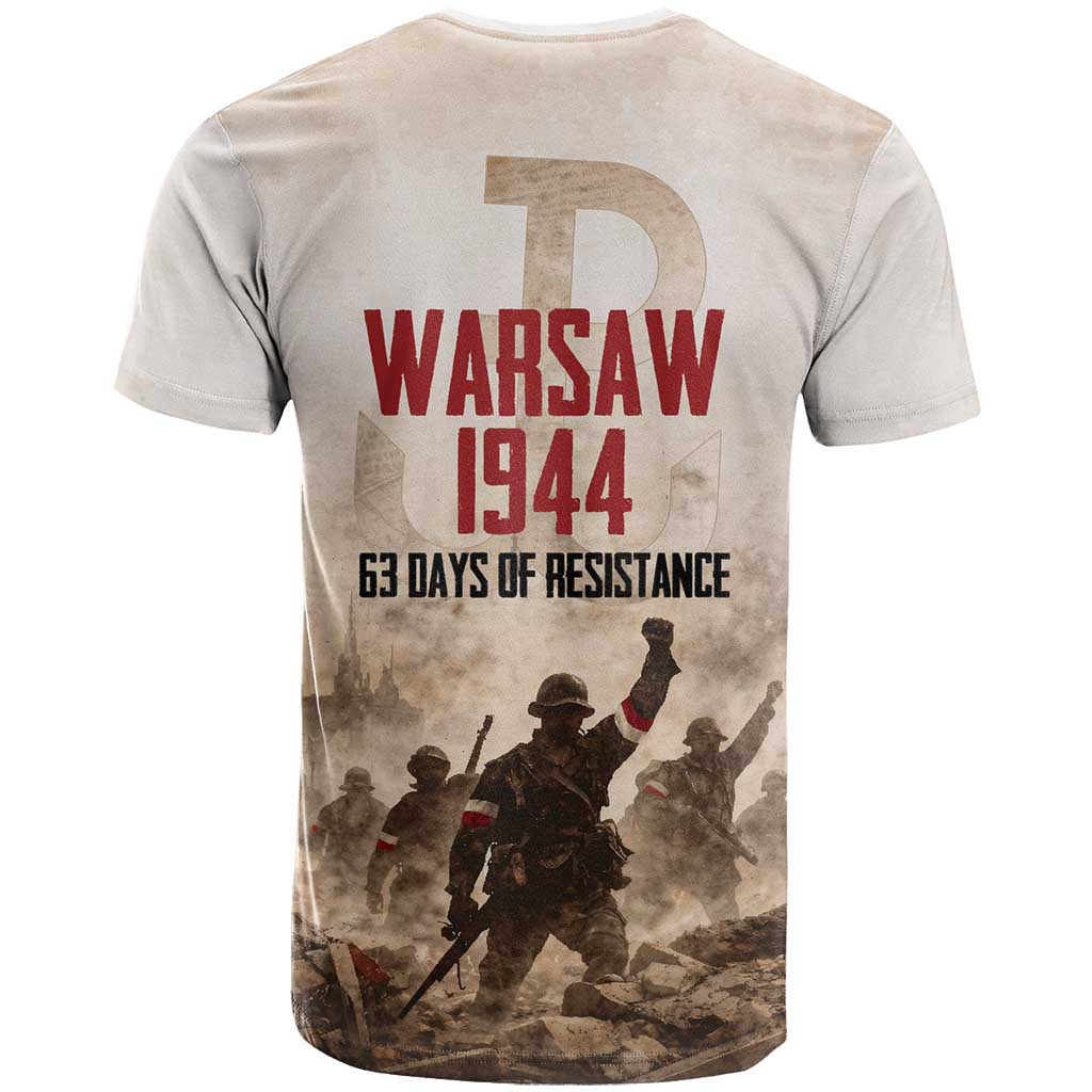 Polish Kotwica Warsaw Uprising 1944 T Shirt 63 Days of Resistance WWII
