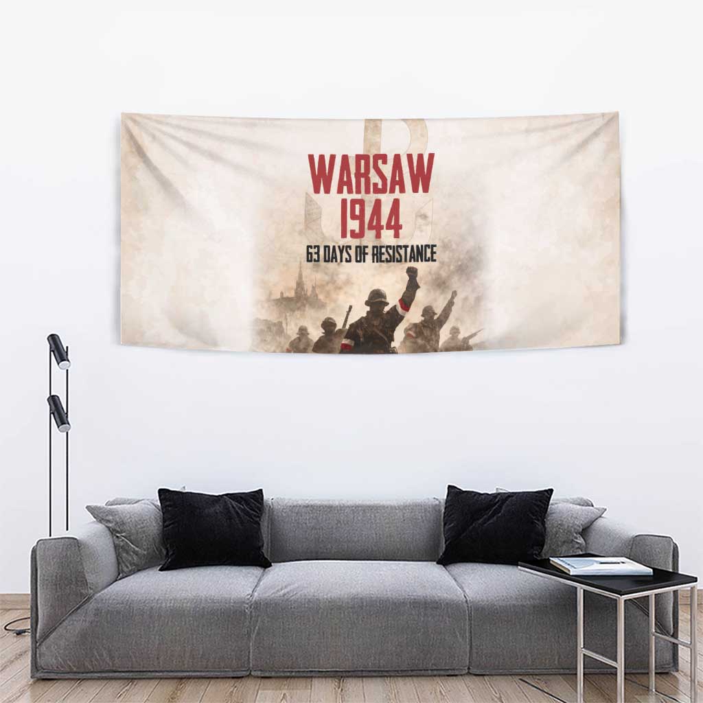 Polish Kotwica Warsaw Uprising 1944 Tapestry 63 Days of Resistance WWII
