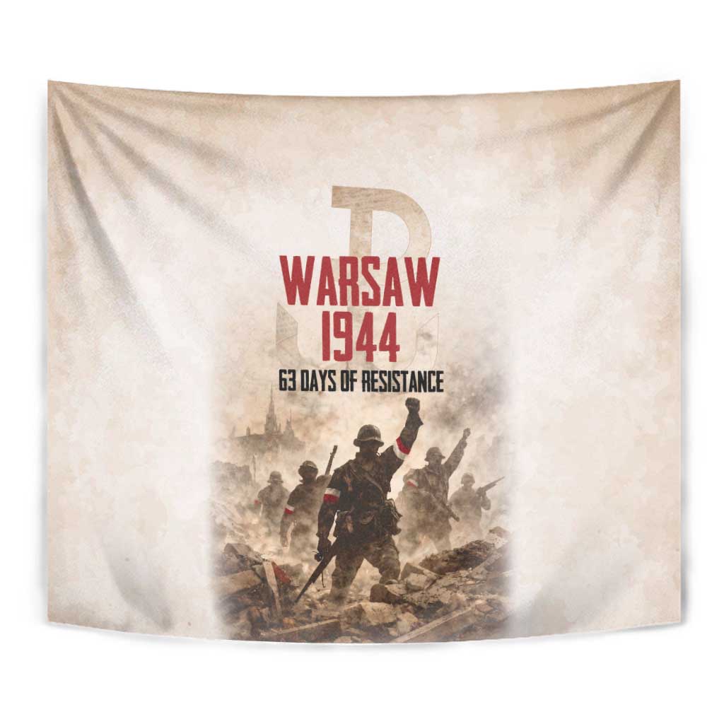 Polish Kotwica Warsaw Uprising 1944 Tapestry 63 Days of Resistance WWII