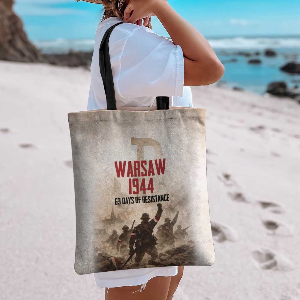 Polish Kotwica Warsaw Uprising 1944 Tote Bag 63 Days of Resistance WWII
