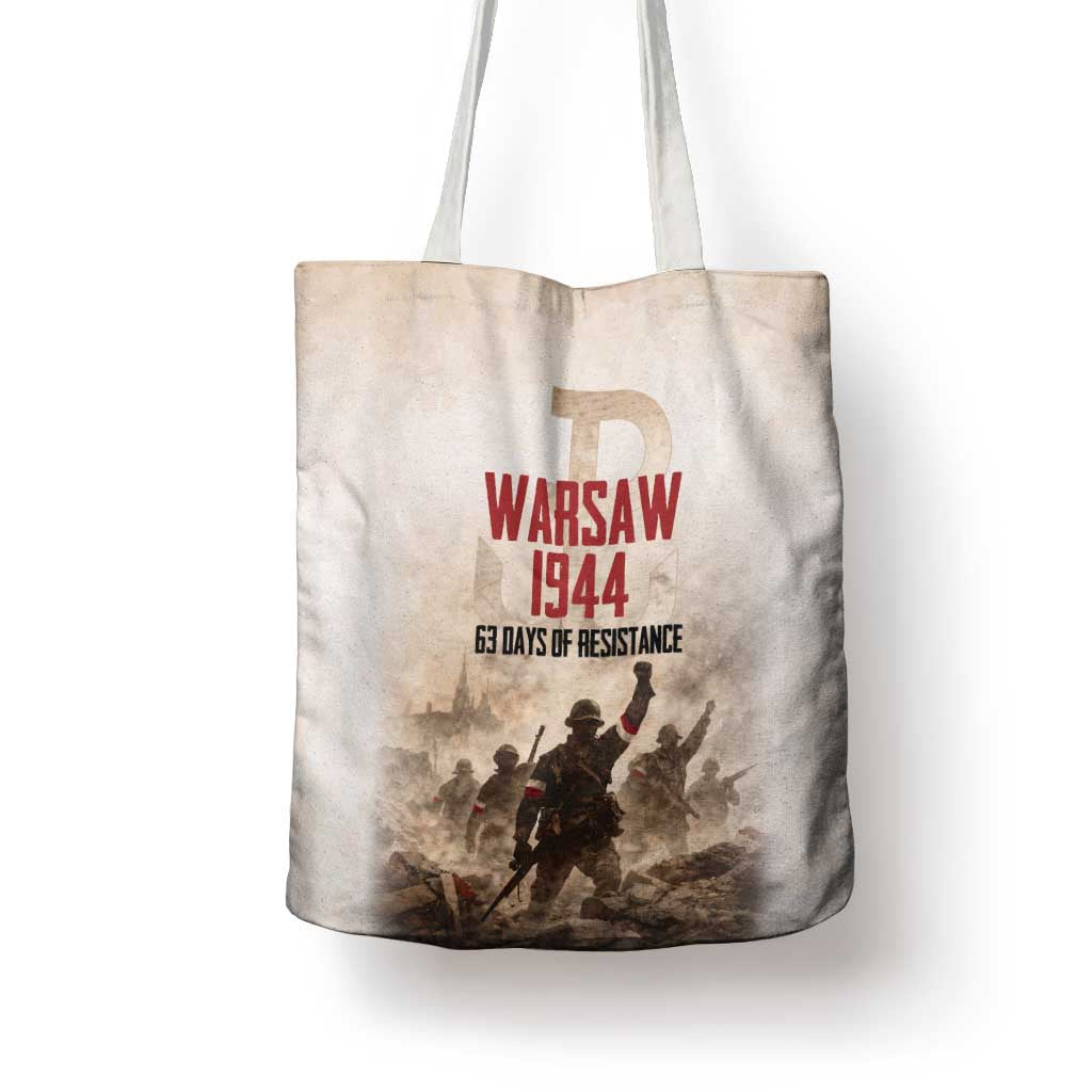 Polish Kotwica Warsaw Uprising 1944 Tote Bag 63 Days of Resistance WWII
