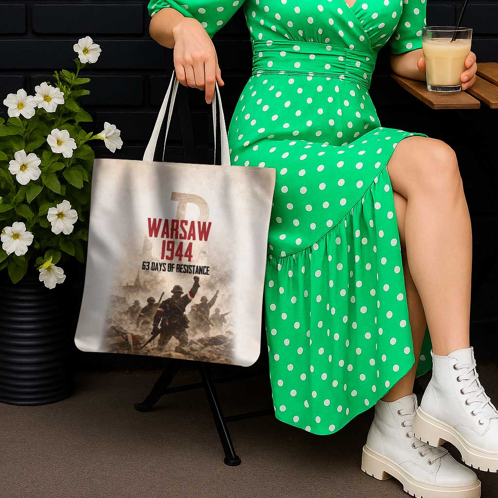 Polish Kotwica Warsaw Uprising 1944 Tote Bag 63 Days of Resistance WWII