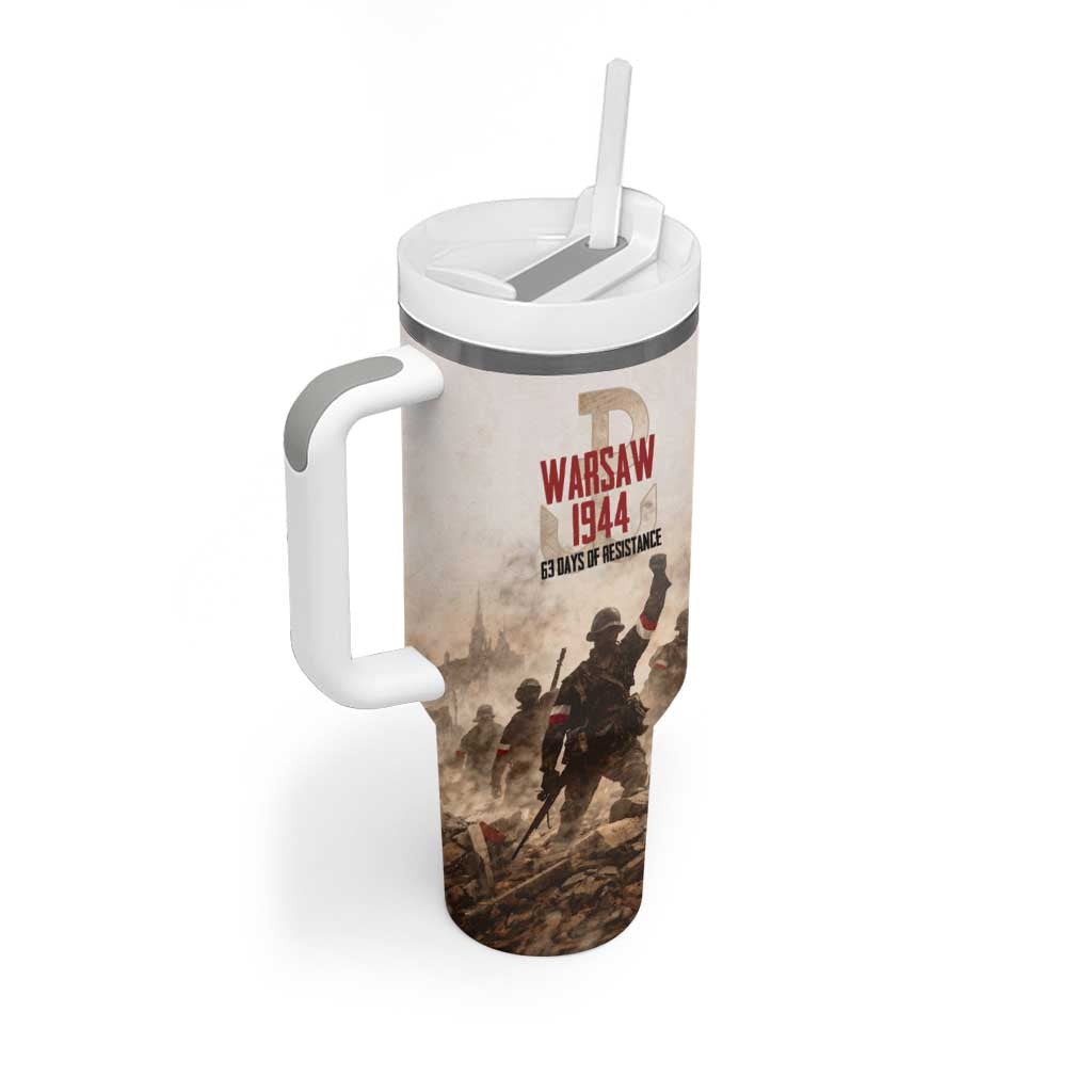 Polish Kotwica Warsaw Uprising 1944 Tumbler With Handle 63 Days of Resistance WWII