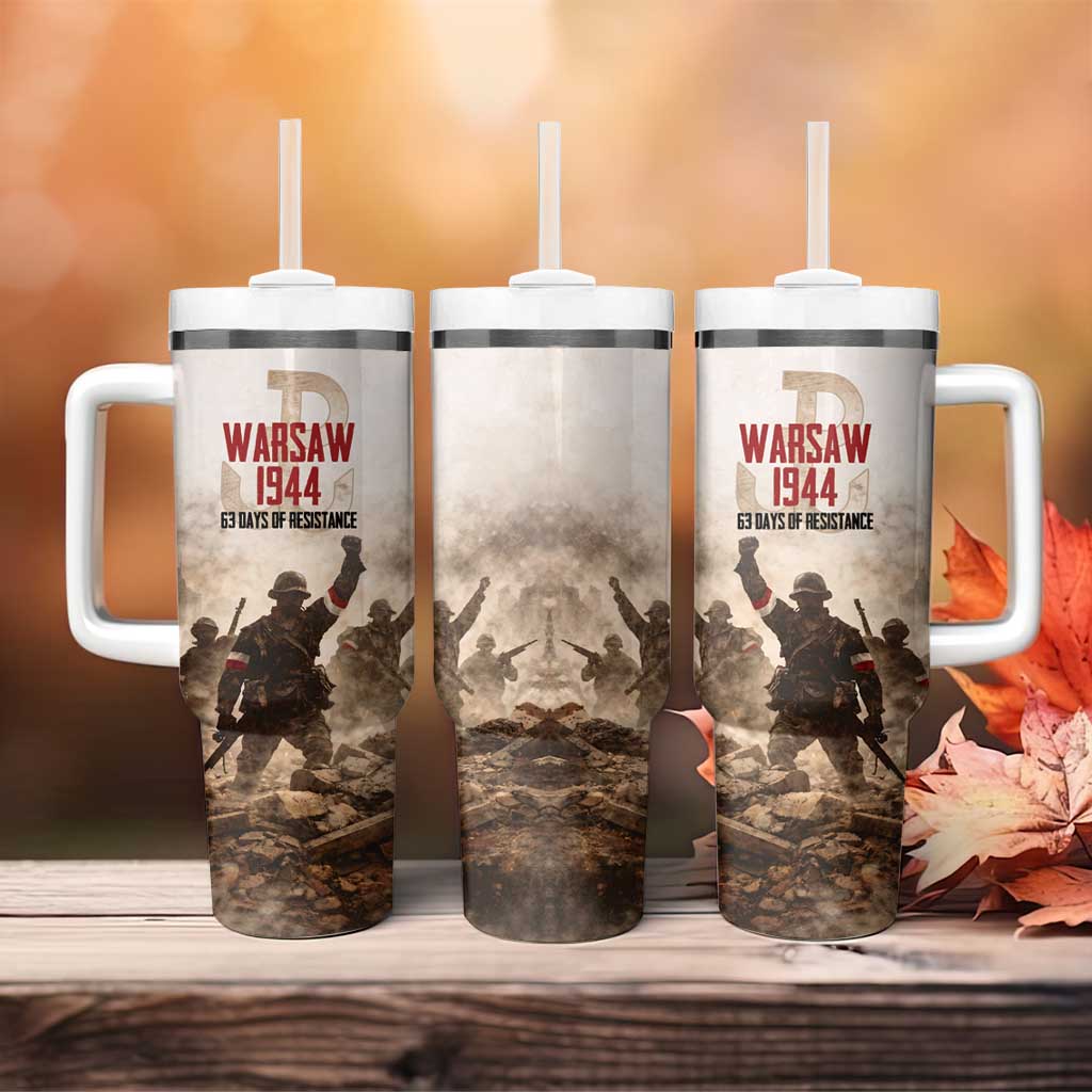Polish Kotwica Warsaw Uprising 1944 Tumbler With Handle 63 Days of Resistance WWII