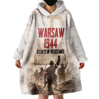 Polish Kotwica Warsaw Uprising 1944 Wearable Blanket Hoodie 63 Days of Resistance WWII