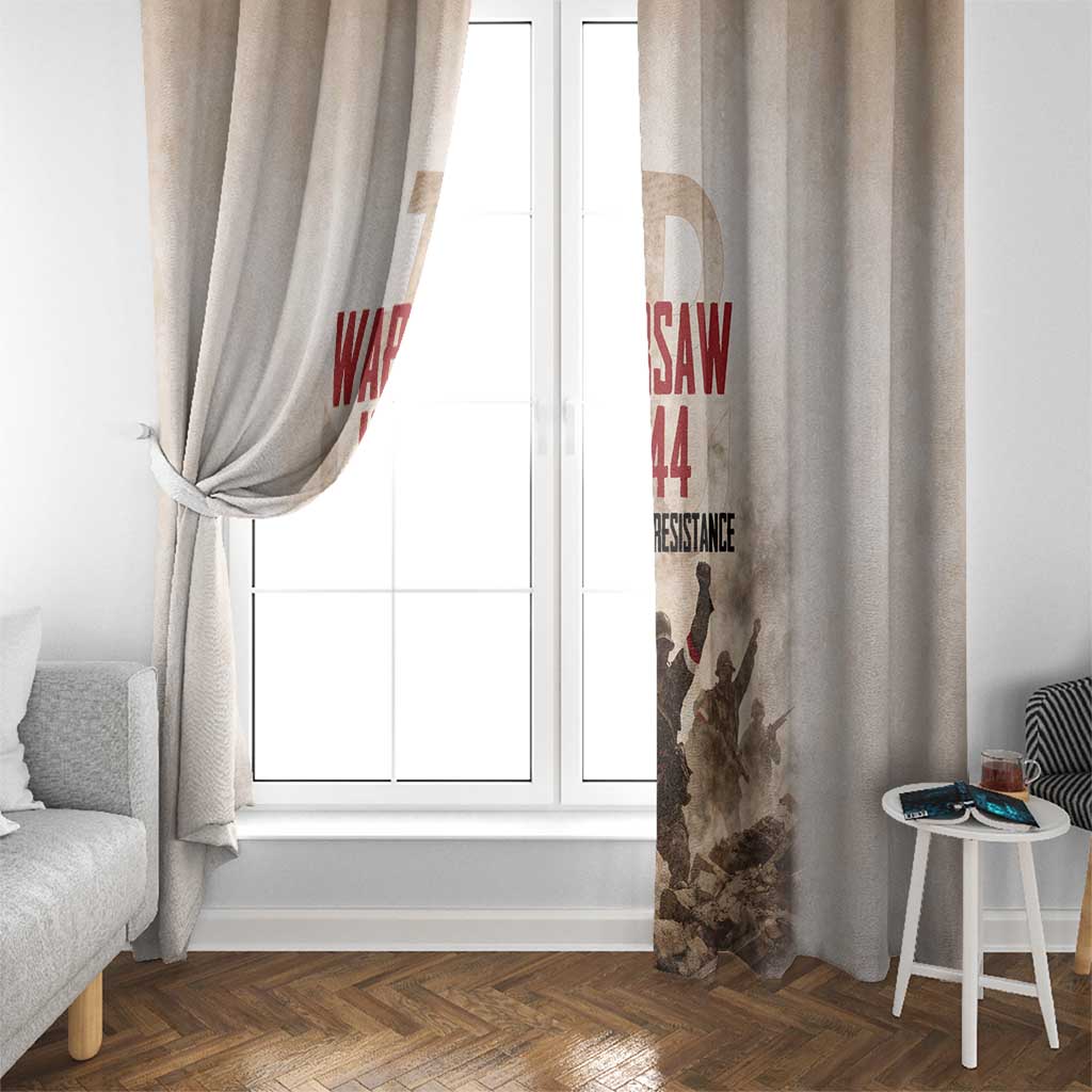Polish Kotwica Warsaw Uprising 1944 Window Curtain 63 Days of Resistance WWII