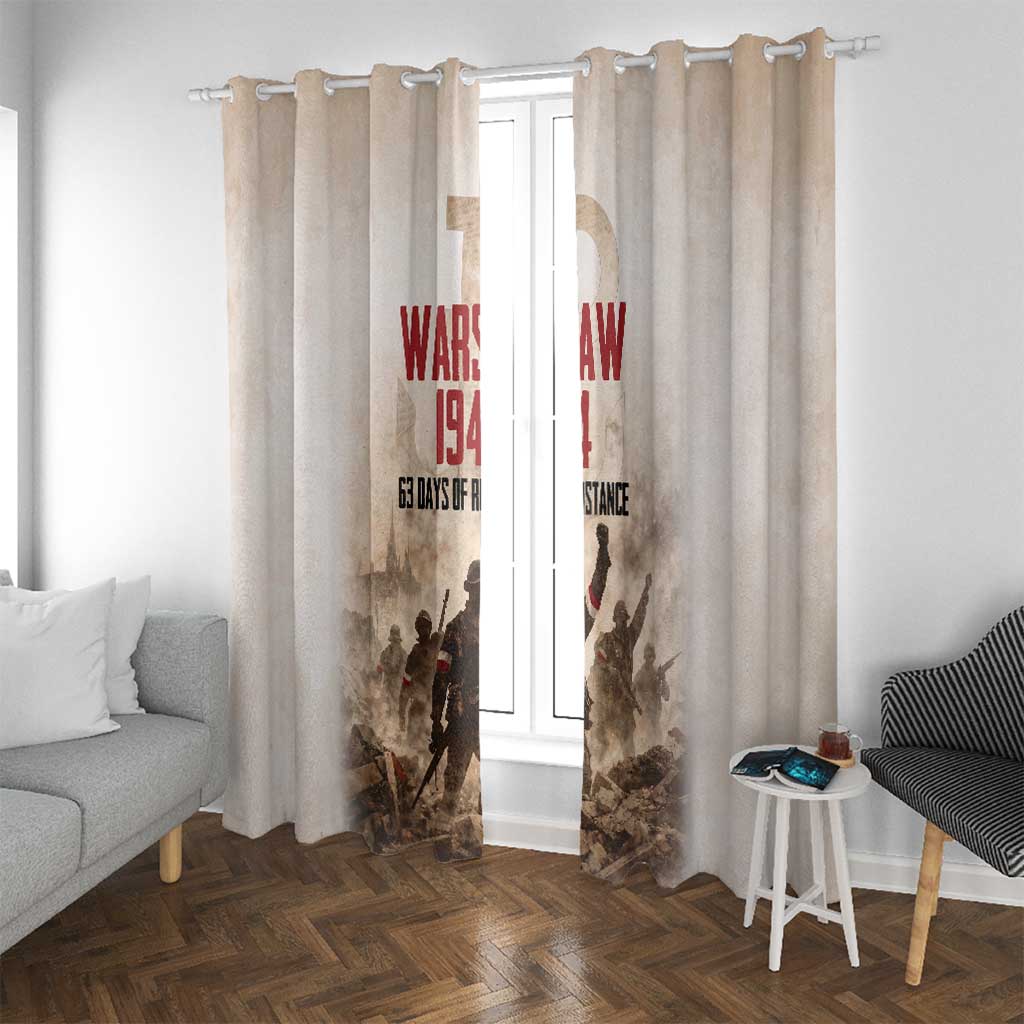 Polish Kotwica Warsaw Uprising 1944 Window Curtain 63 Days of Resistance WWII