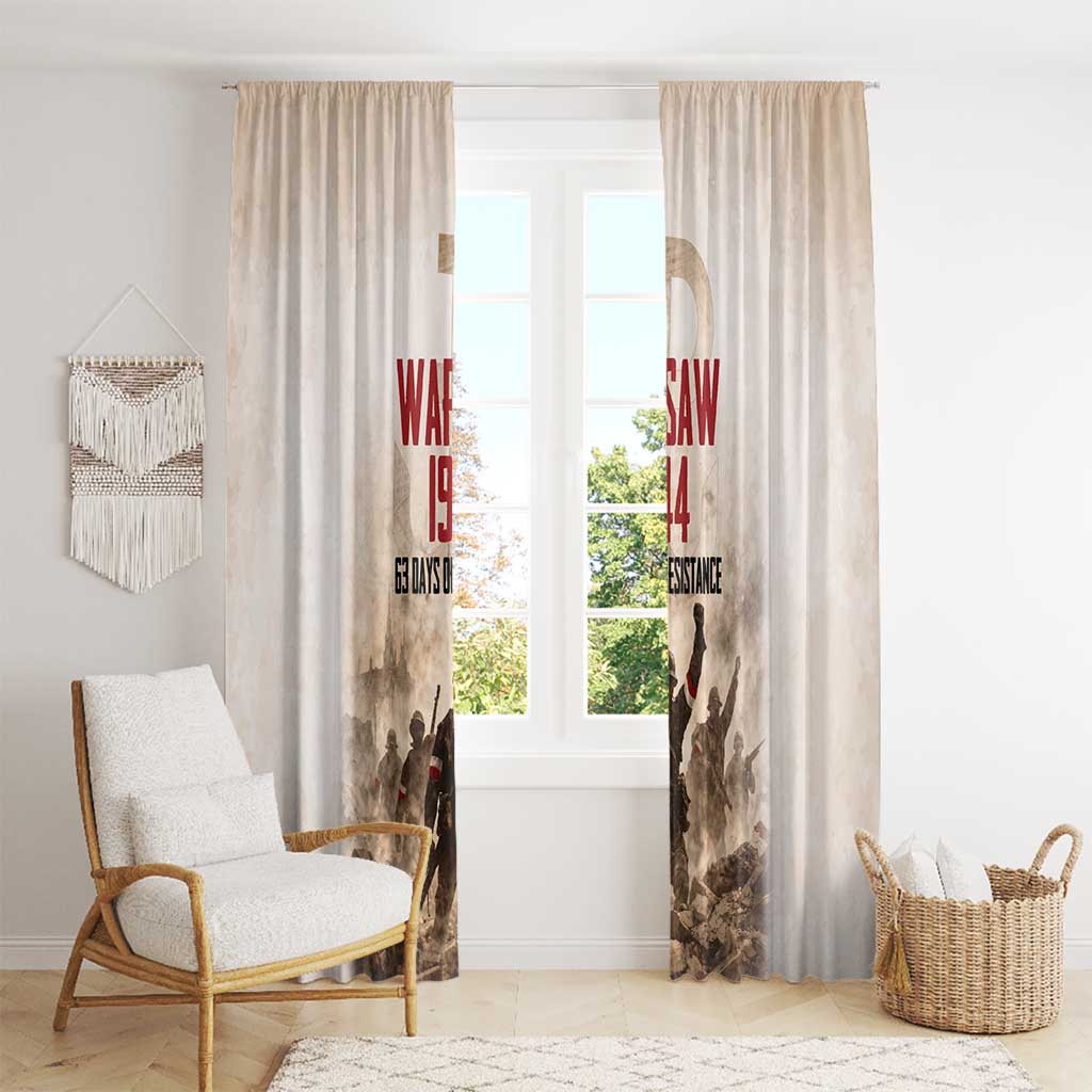 Polish Kotwica Warsaw Uprising 1944 Window Curtain 63 Days of Resistance WWII