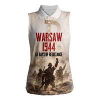 Polish Kotwica Warsaw Uprising 1944 Women Sleeveless Polo Shirt 63 Days of Resistance WWII