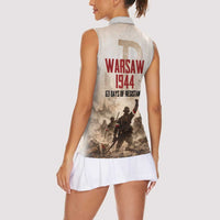 Polish Kotwica Warsaw Uprising 1944 Women Sleeveless Polo Shirt 63 Days of Resistance WWII