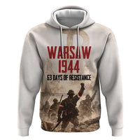 Polish Kotwica Warsaw Uprising 1944 Zip Hoodie 63 Days of Resistance WWII