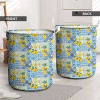 Sicily Italy Lemon Maiolica Laundry Basket Sicilian Citrus Tile Mediterranean Art