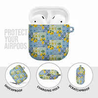 Sicily Italy Lemon Maiolica AirPods Case Sicilian Citrus Tile Mediterranean Art